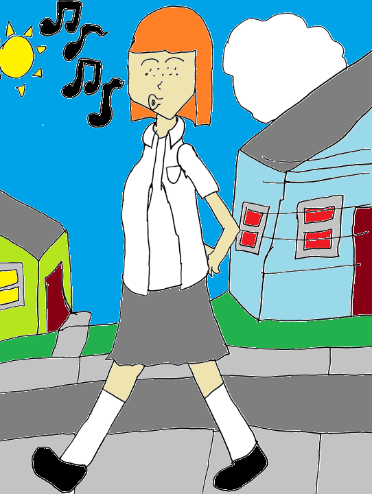 On the way home from school